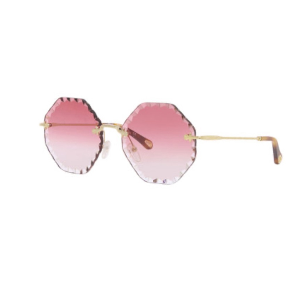 Chloé Elegant Coral Scalloped edge Sunglasses